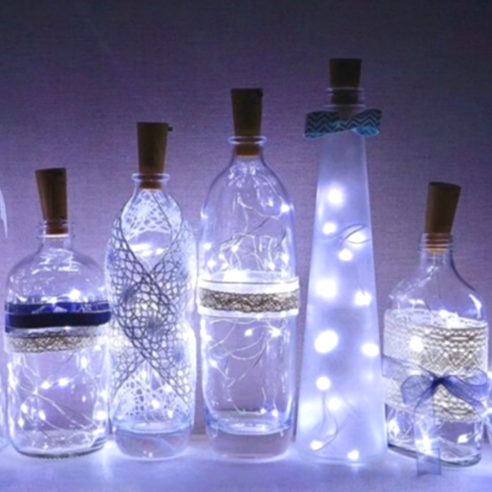 Cork String Light 6' Cord Wine Liquor Bottle Nightlight Clear Bulbs